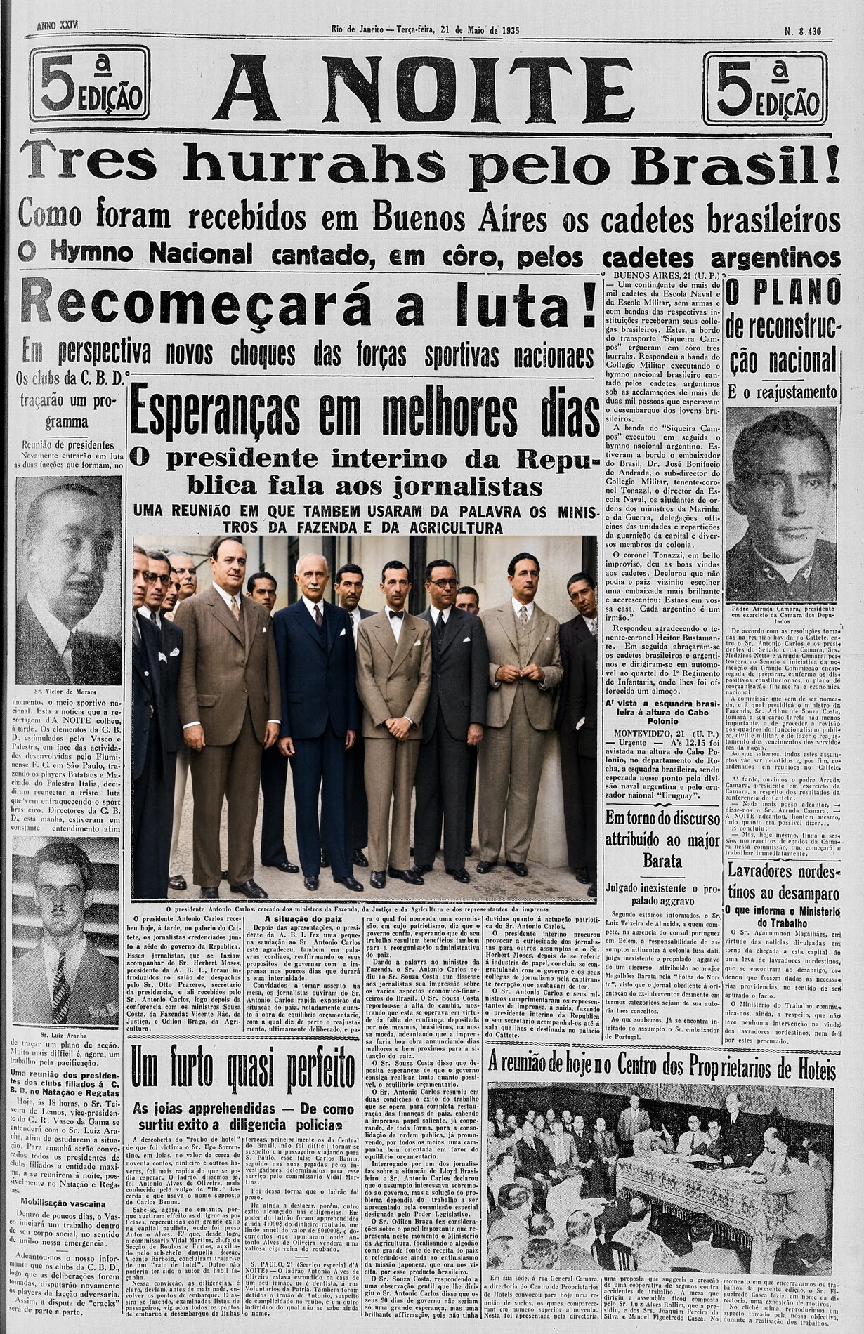 A Noite, 21 de maio de 1935